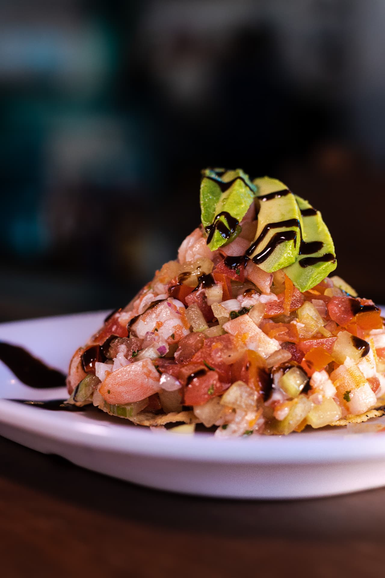 Fotografía de alimentos: tostada de ceviche